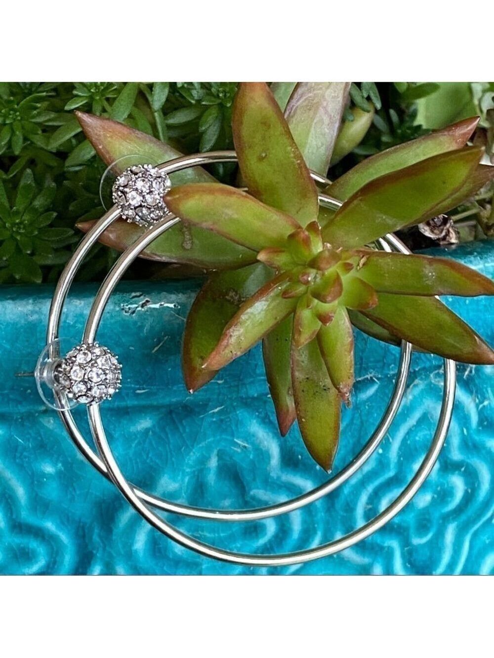 Fireball Hoop Earrings Made w/ Swarovski Crystals